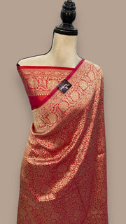 Pure Katan Silk Banarasi Handloom Saree - Tanchui Brocade - The Handlooms