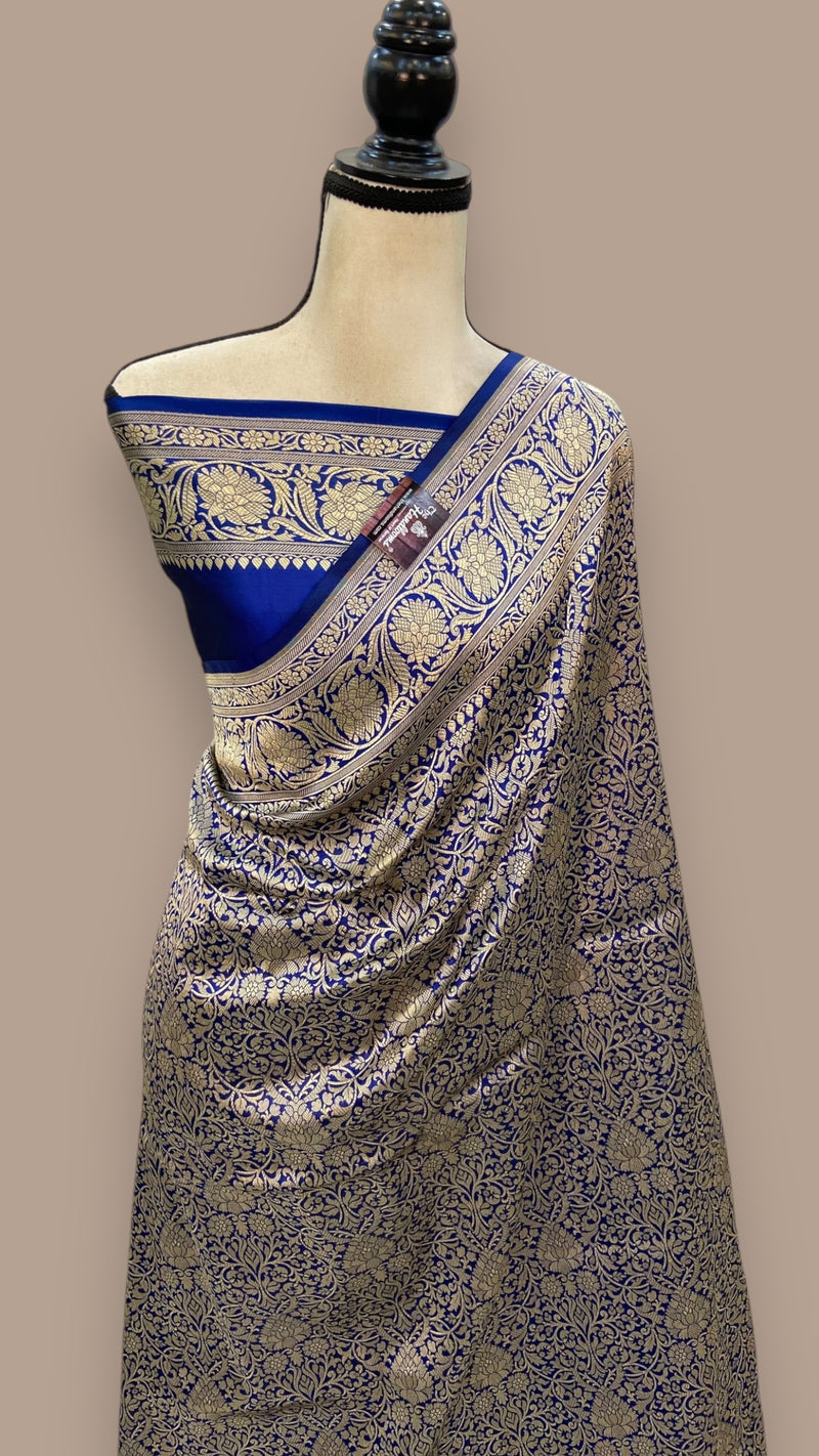 Pure Katan Silk Banarasi Handloom Saree - Tanchui Brocade - The Handlooms