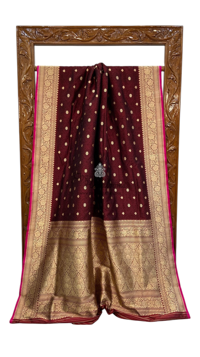 Pure Katan Silk Banarasi Handloom Saree - Tanchui Brocade - The Handlooms