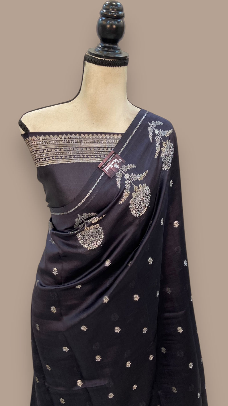 Pure Mango Silk Banarasi Handloom Saree - The Handlooms