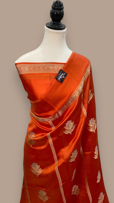 Pure Mango Silk Banarasi Handloom Saree