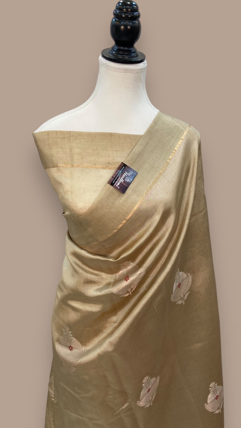 Pure Mango Silk Banarasi Handloom Saree - The Handlooms