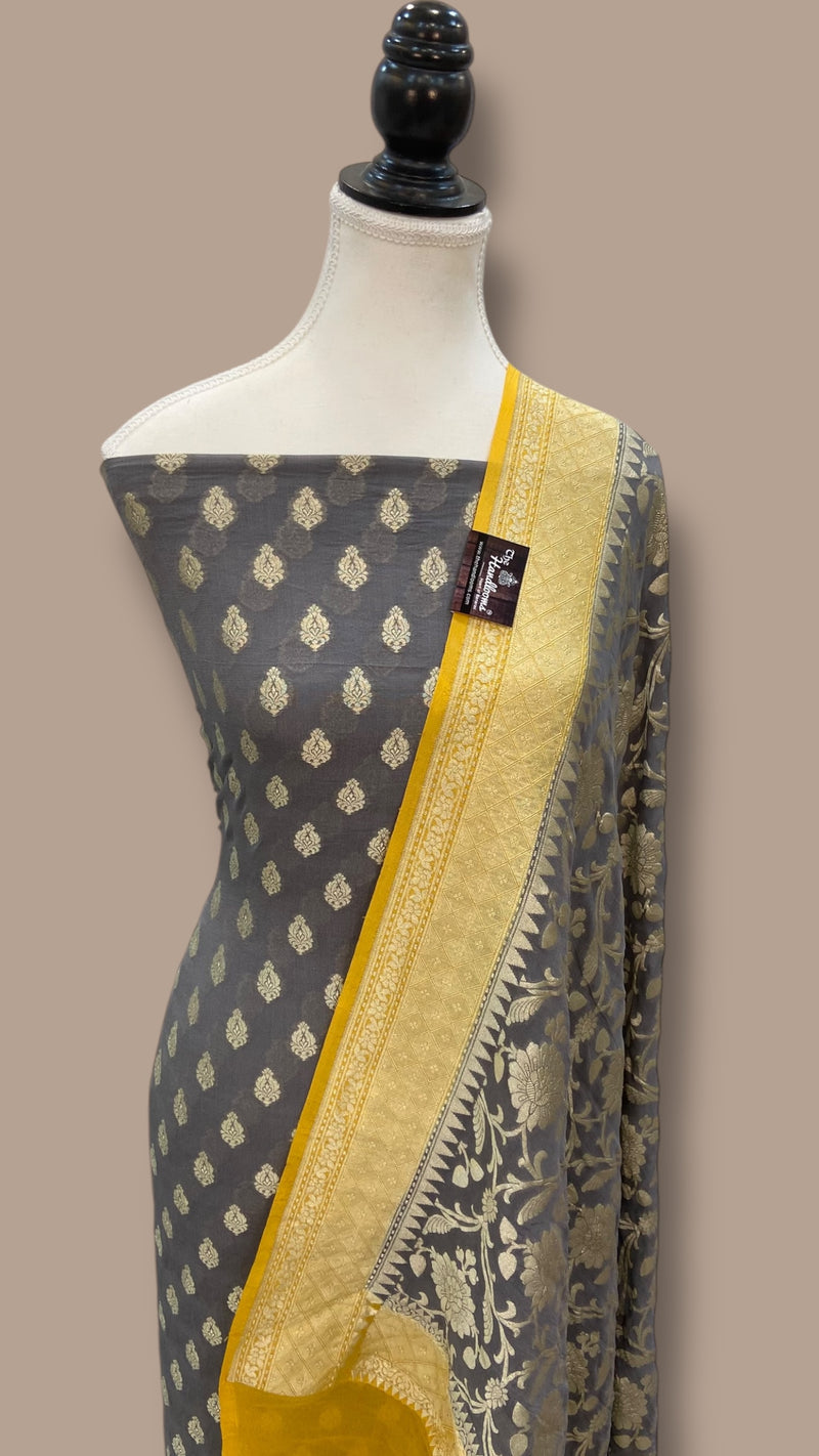 Khaddi Georgette Banarasi Dress material - The Handlooms