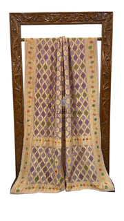 Pure Khaddi Georgette Banarasi Saree -  Gold zari - The Handlooms