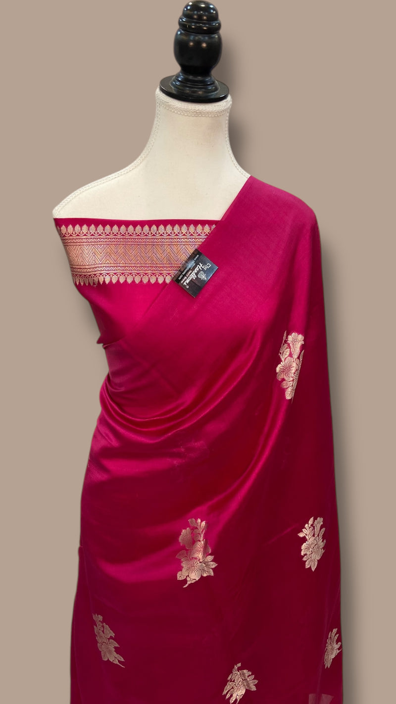 Pure Mango Silk Banarasi Handloom Saree - The Handlooms