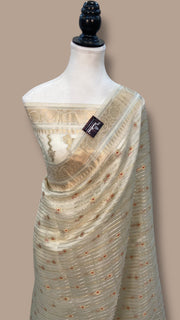 Pure Kora Handloom Banarasi Saree - The Handlooms