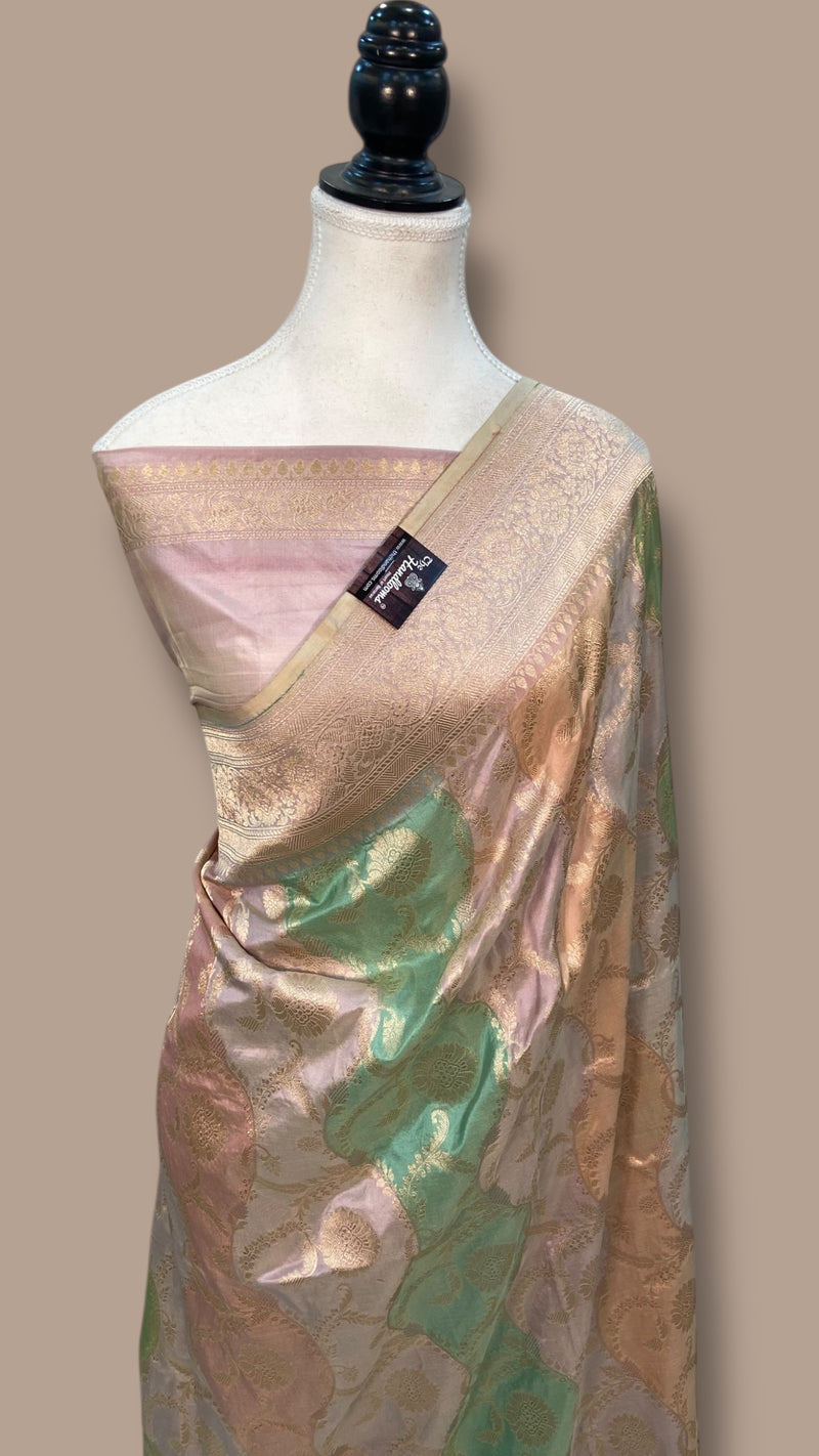 Rangkat Pure Katan Silk Banarasi Handloom Saree - The Handlooms