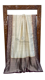 Pure Dupion Silk Banarasi Handloom Saree - The Handlooms