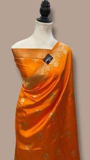 Pure Katan Silk Banarasi Handloom Saree - All over Kadua motifs - The Handlooms