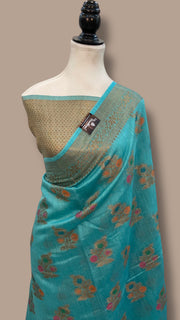 Moonga Georgette Handloom Banarasi Saree - The Handlooms