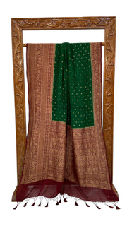 Khaddi Georgette Handloom Banarasi Saree - The Handlooms