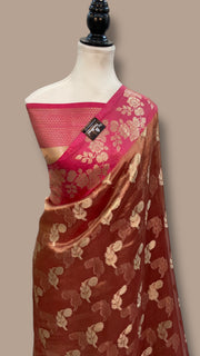 Pure Kora Tissue Handloom Banarasi Saree - The Handlooms