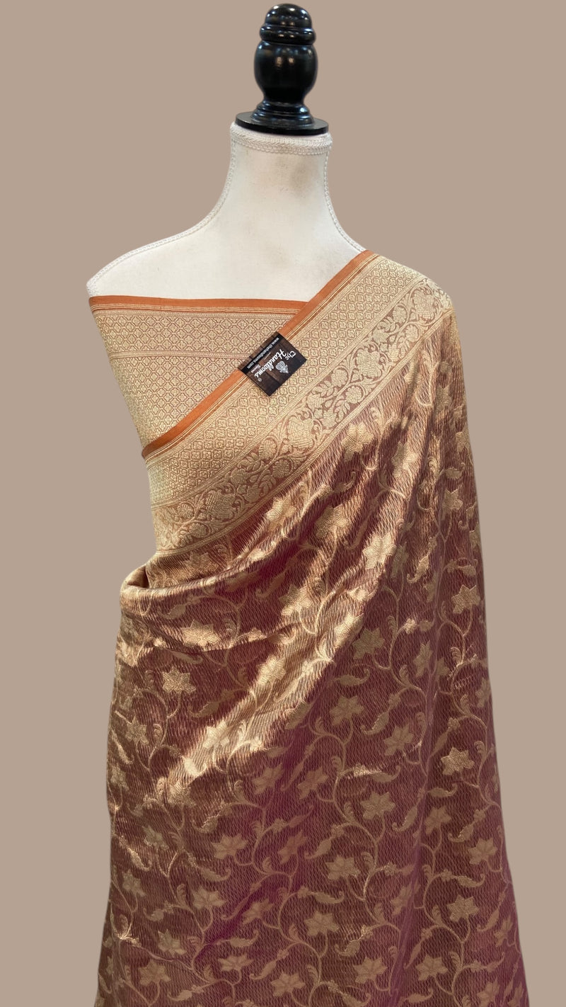 Pure Tissue Reshmi zari Handloom Banarasi Saree - The Handlooms