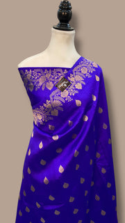Pure Katan Silk Banarasi Handloom Saree - All over Kadua motifs - The Handlooms