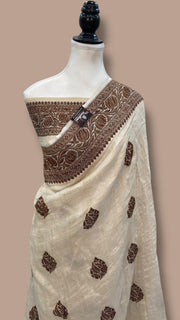 Tussar Georgette Handloom Banarasi Saree - The Handlooms