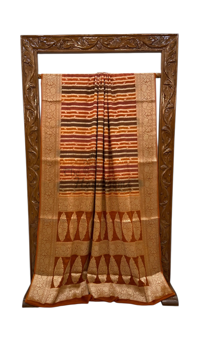 Pure Chiffon Khaddi Banarasi Saree - The Handlooms