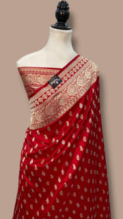Pure Katan Silk Banarasi Handloom Saree - All Over Sona Roopa Kadua Motifs - The Handlooms