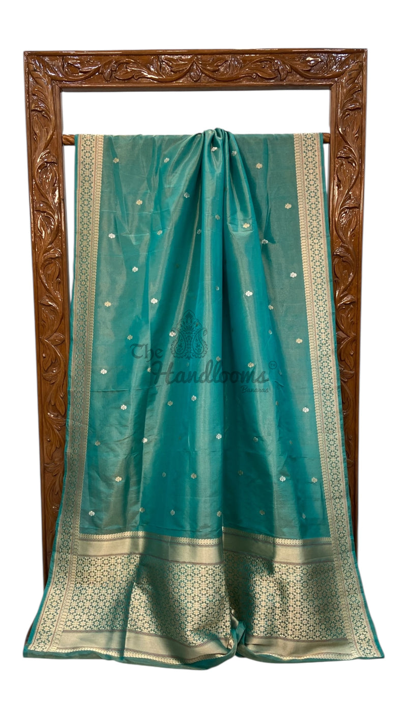 Pure Katan Tissue Silk Handloom Banarasi Saree - All over kadua motifs - The Handlooms