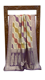 Moonga Georgette Handloom Banarasi Saree - Rangkat - The Handlooms