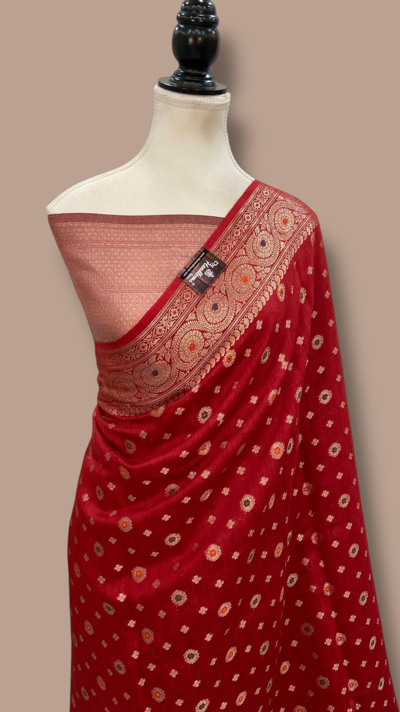 Moonga Silk Handloom Banarasi Saree - The Handlooms