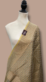 Pure Tissue Reshmi Zari Banarasi Brocade Handloom Dupatta - The Handlooms