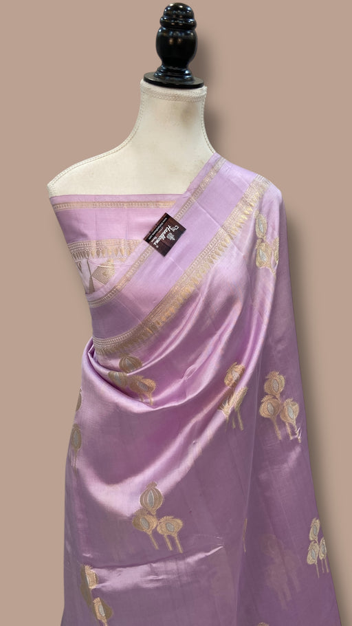 Pure Mango Silk Banarasi Handloom Saree - The Handlooms