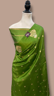 Pure Katan Silk Banarasi Handloom Saree - All over Kadua motifs - The Handlooms