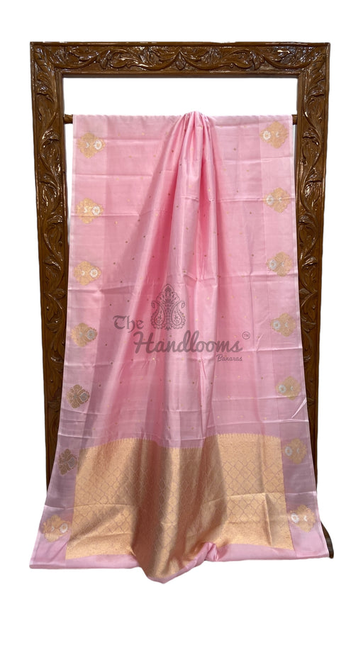 Pure Katan Silk Banarasi Handloom Saree - All over Kadua motifs - The Handlooms