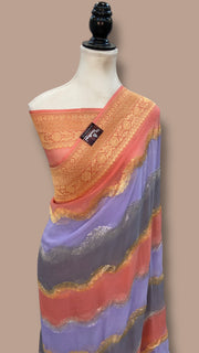 Khaddi Georgette Handloom Banarasi Saree - The Handlooms