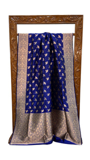 Pure Katan Silk Banarasi Handloom Saree - All Over Jaal Work - The Handlooms