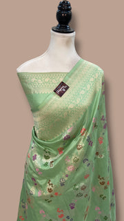 Ektara Pure Katan Silk Banarasi Handloom Saree - All Over Kadiyal Jaal Work - The Handlooms