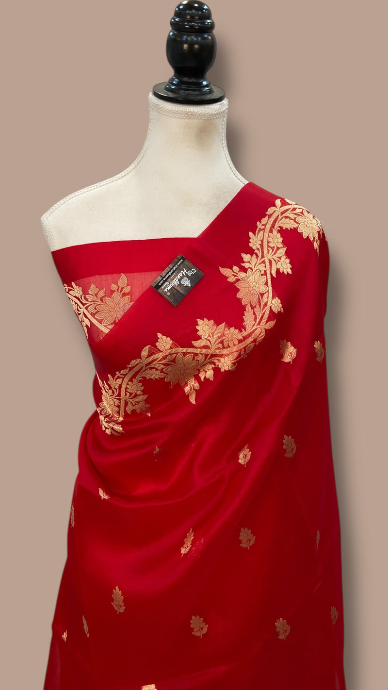 Pure Kora Handloom Banarasi Saree - The Handlooms