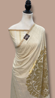 Moonga Georgette Handloom Banarasi Saree - The Handlooms