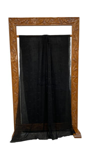 Pure Georgette Chikankari Handloom Banarasi Saree - The Handlooms