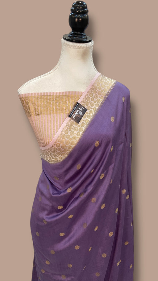 Moonga Georgette Handloom Banarasi Saree - The Handlooms