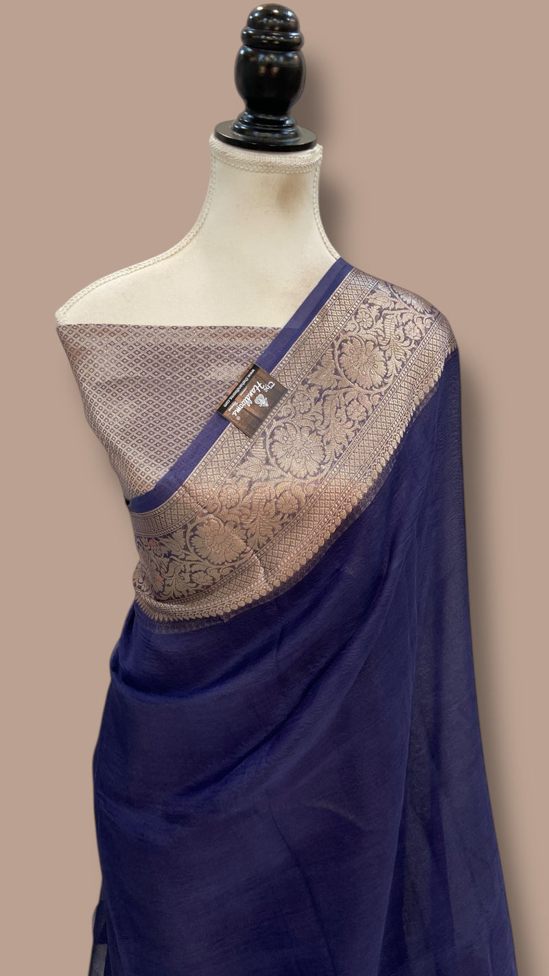 Pure Kora Tissue Handloom Banarasi Saree - The Handlooms
