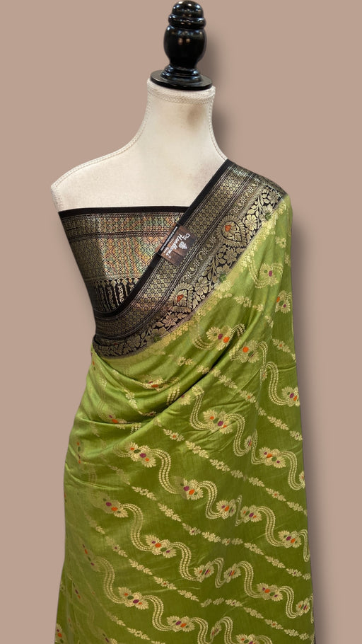 Pure Chiniya Silk Handloom Banarasi Saree - The Handlooms