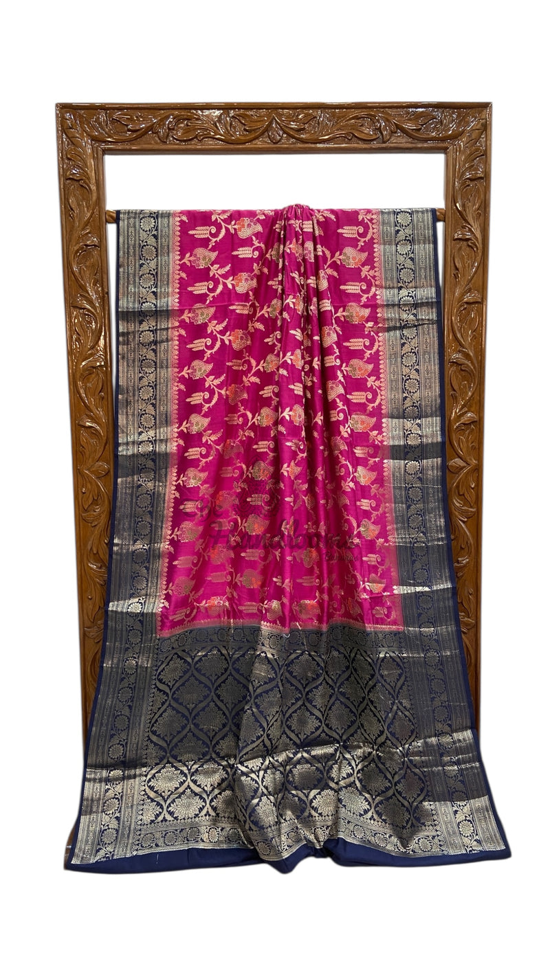 Pure Chiniya Silk Handloom Banarasi Saree - The Handlooms