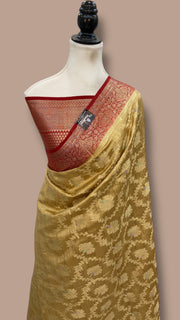 Pure Chiniya Silk Handloom Banarasi Saree - The Handlooms