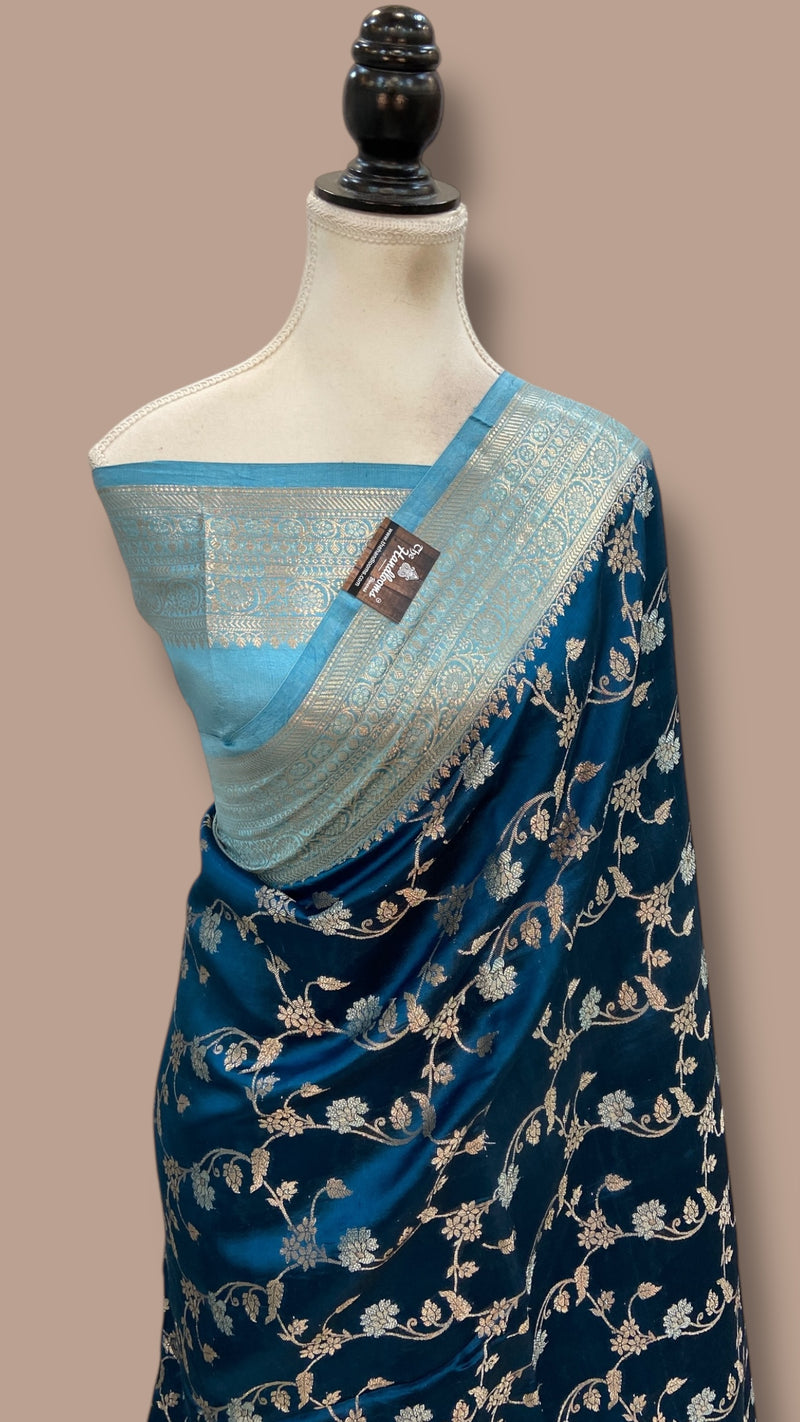 Pure Mango Silk Banarasi Handloom Saree - The Handlooms