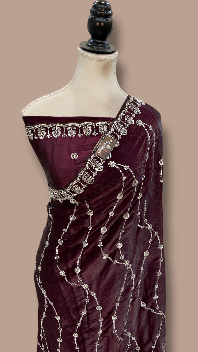 Tissue Silk Banarasi Saree With Handwork