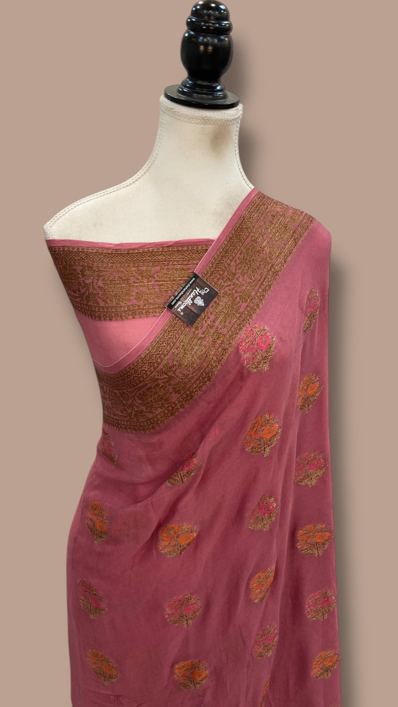 Pure Chiffon Khaddi Banarasi Saree