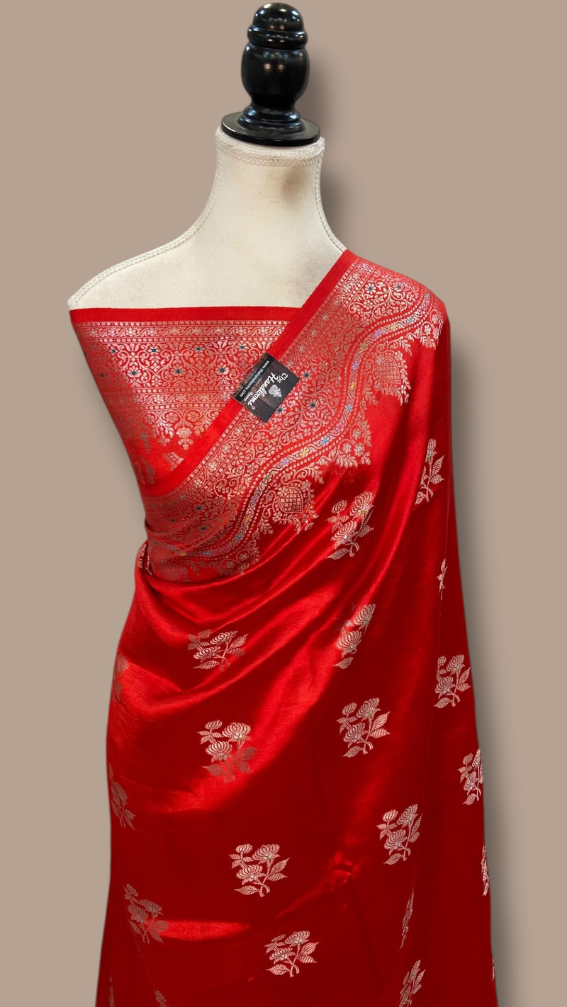 Pure Dupion Silk Banarasi Saree - The Handlooms