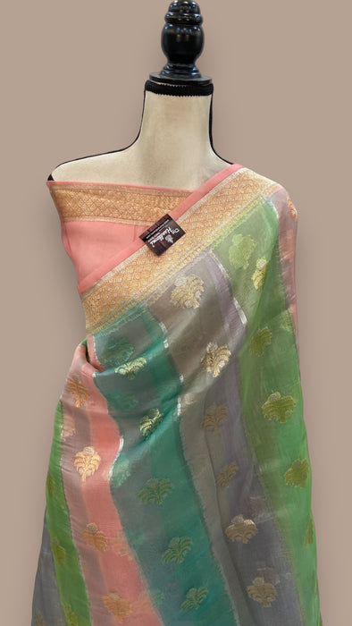 Pure Kora Handloom Banarasi Saree