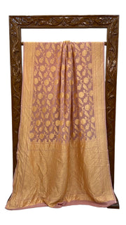 Khaddi Georgette Banarasi Saree - Gold zari - The Handlooms