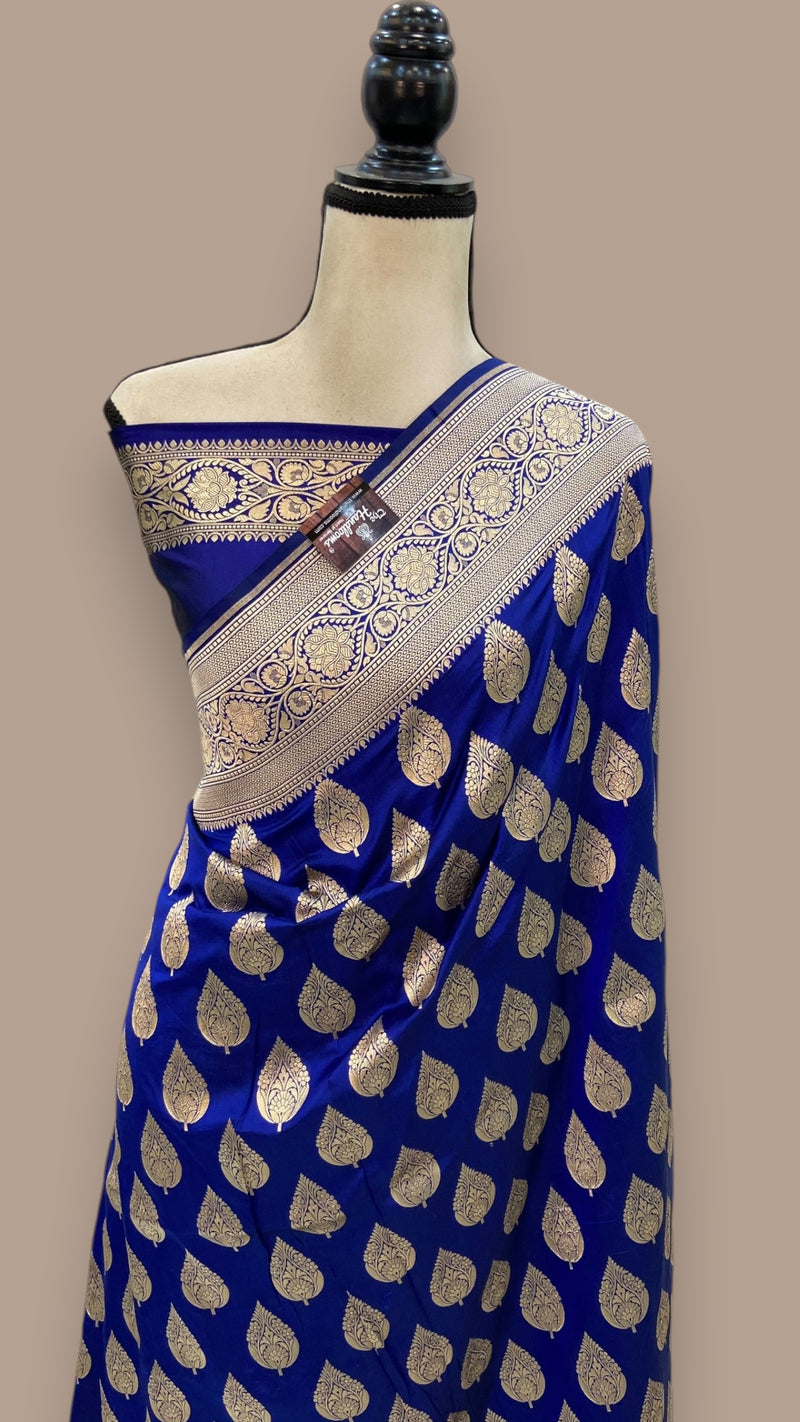 Pure Katan Silk Banarasi Handloom Saree - All over Jaal work - The Handlooms