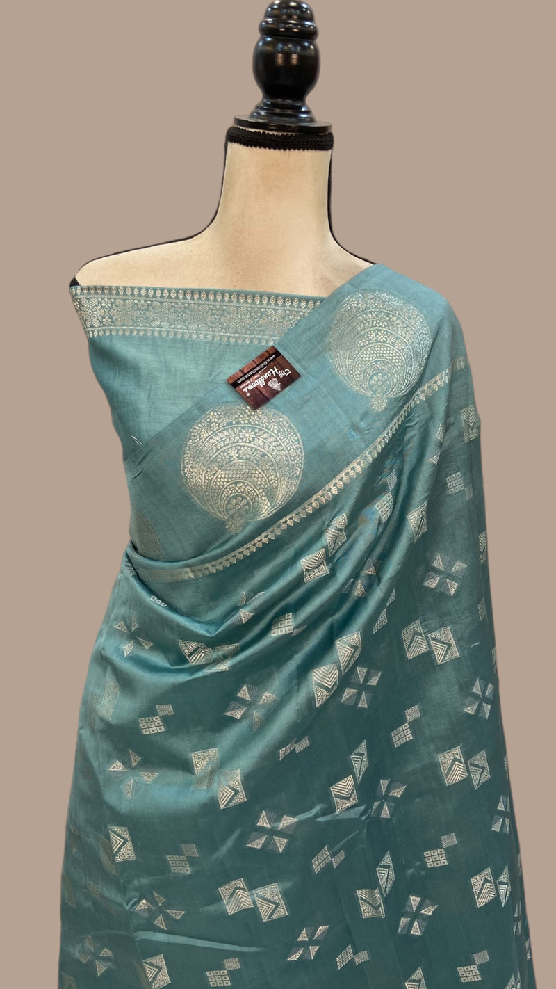 Pure Mango Silk Banarasi Handloom Saree - The Handlooms