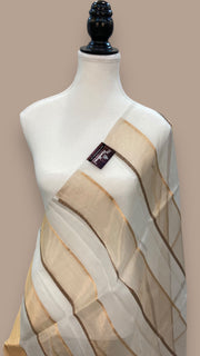 Pure kora Tissue Banarasi Brocade Handloom Dupatta - The Handlooms