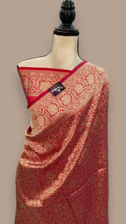 Pure Katan Silk Banarasi Handloom Saree - Tanchui Brocade - The Handlooms