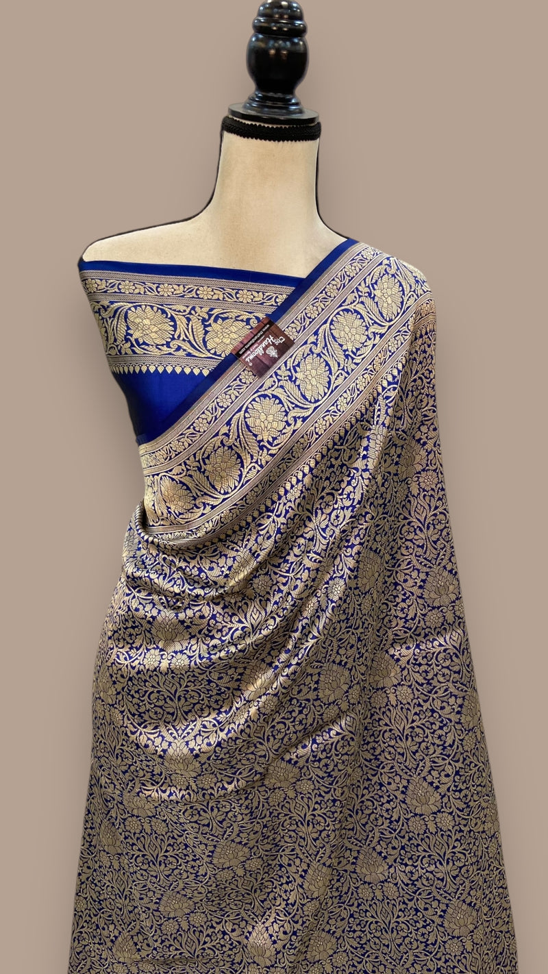Pure Katan Silk Banarasi Handloom Saree - Tanchui Brocade - The Handlooms